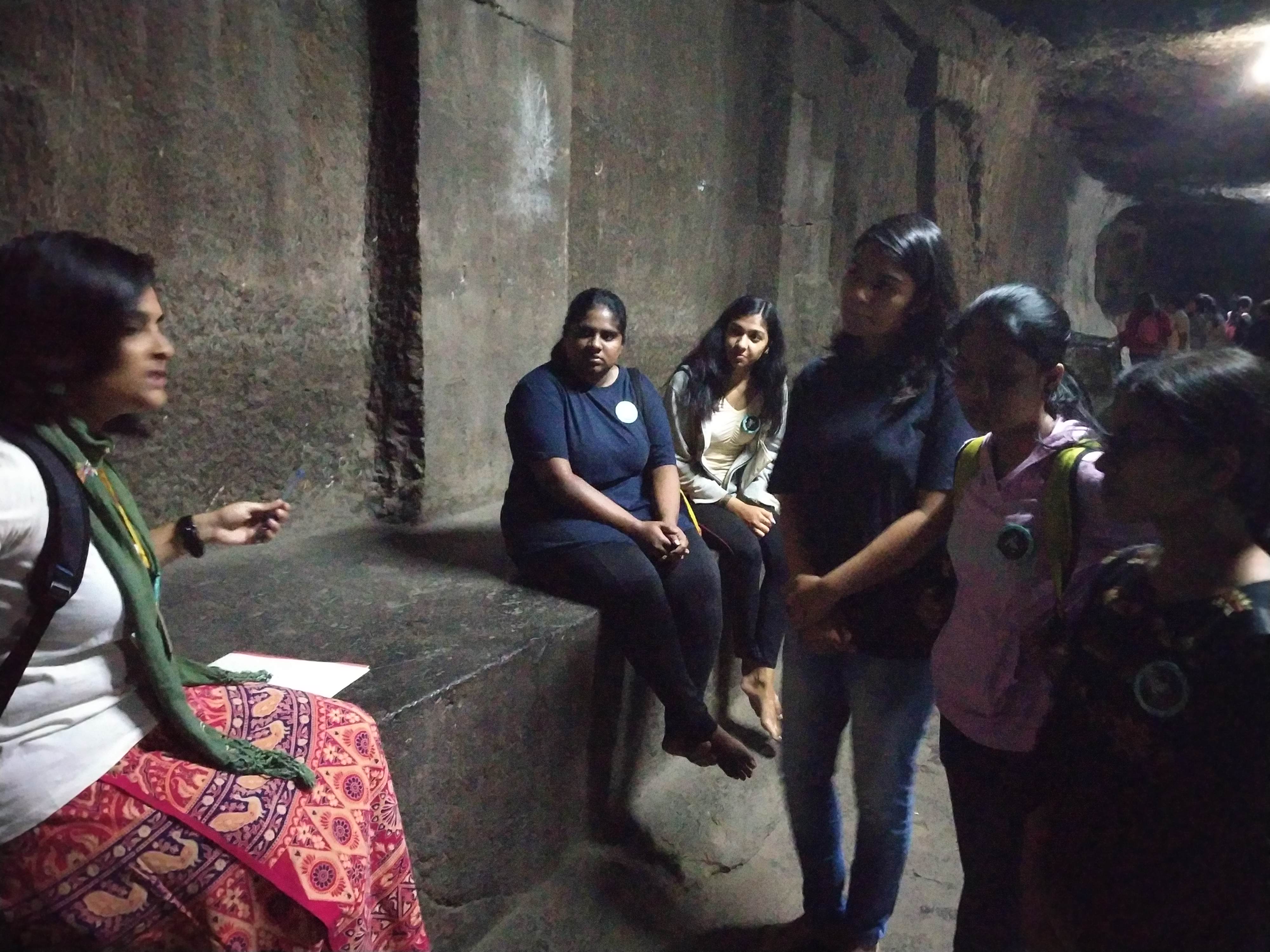 Heritage Walk Pataleshwar Caves_With the Group Leader Dept. of History